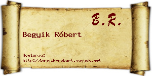 Begyik Róbert névjegykártya